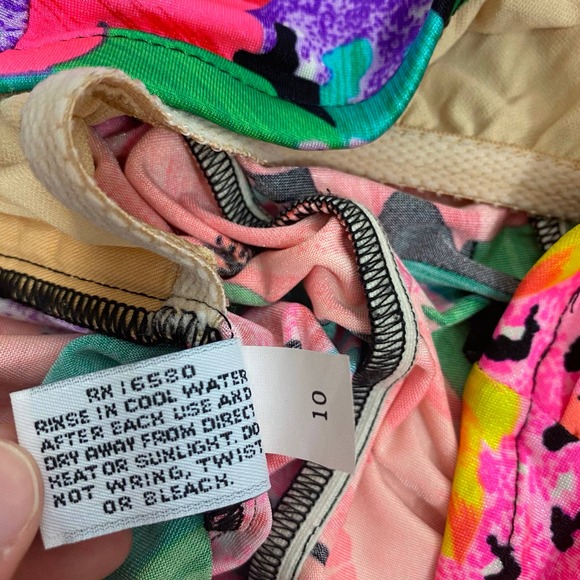 Catalina Halter Tropical Print Swimsuit One Piece Womens Sz 10 Made in USA - Picture 12 of 13